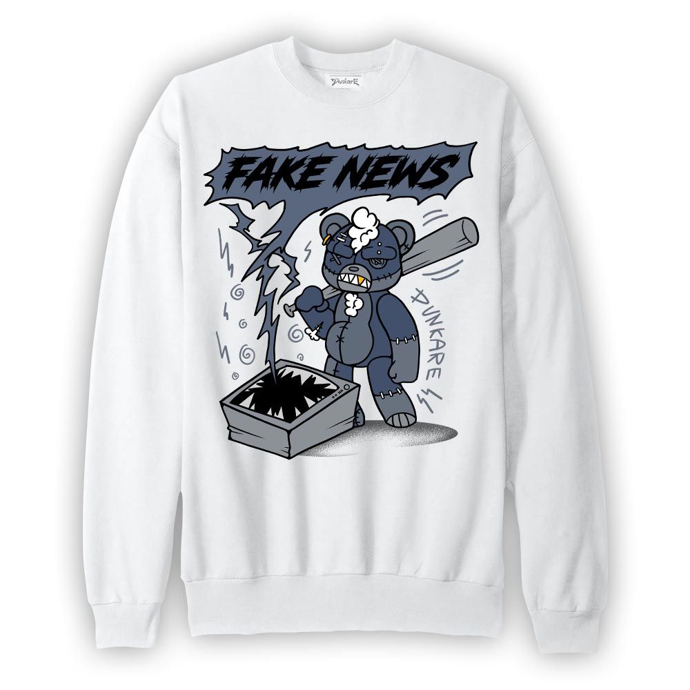 Sweatshirt To match Low Diffused Blue 11s Sweatshirt - False News Hugz Graphic