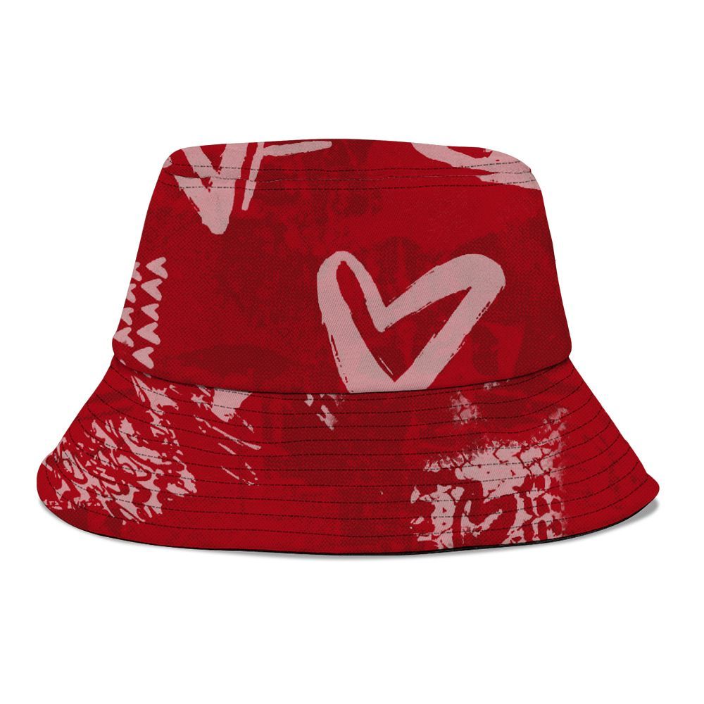 Bucket Hat To Match Bred Velvet 11s - Sneakerz Girlz Heart Grunge Graphic