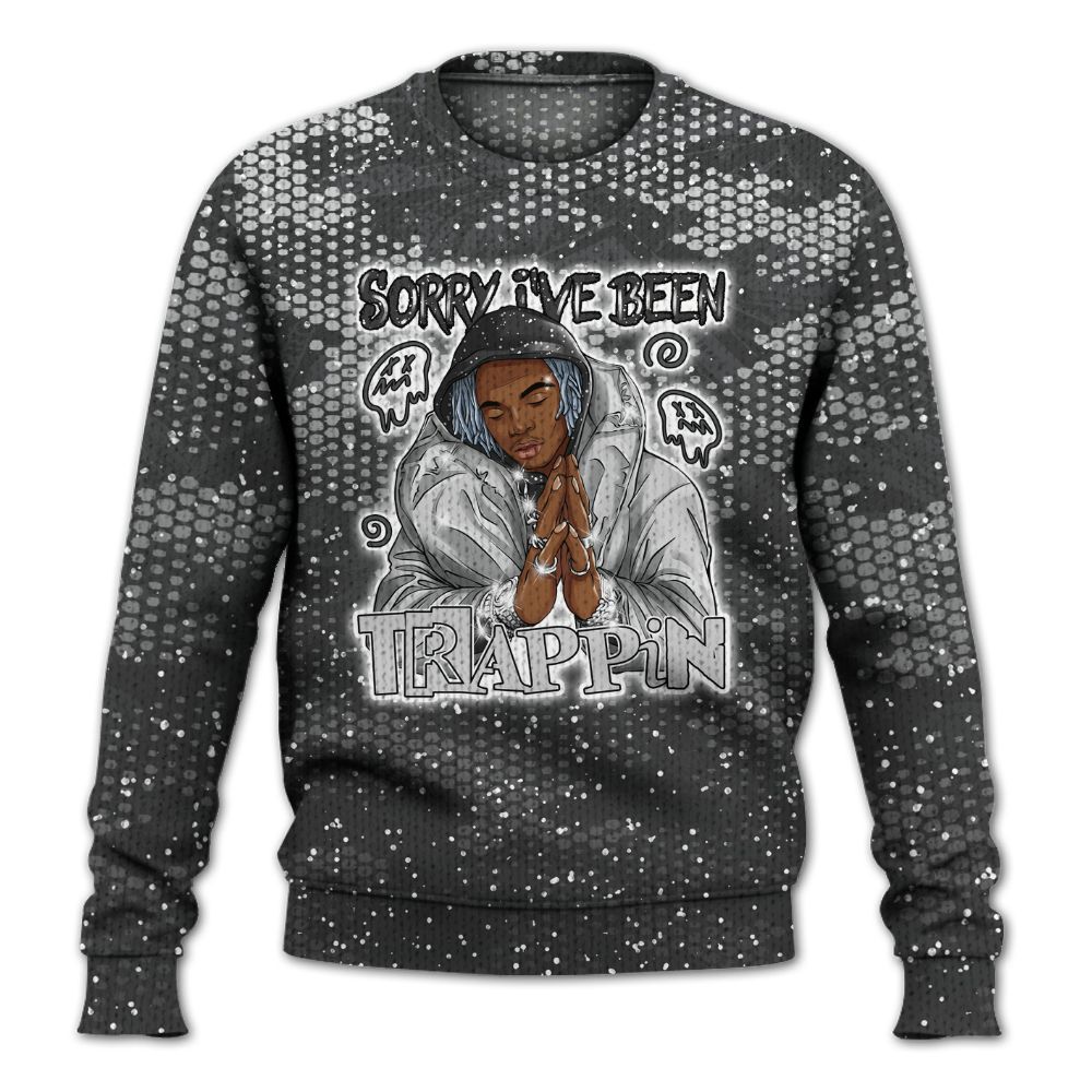 Knitted Sweater To Match Reverse Black White 6s - Trappin' Banknote