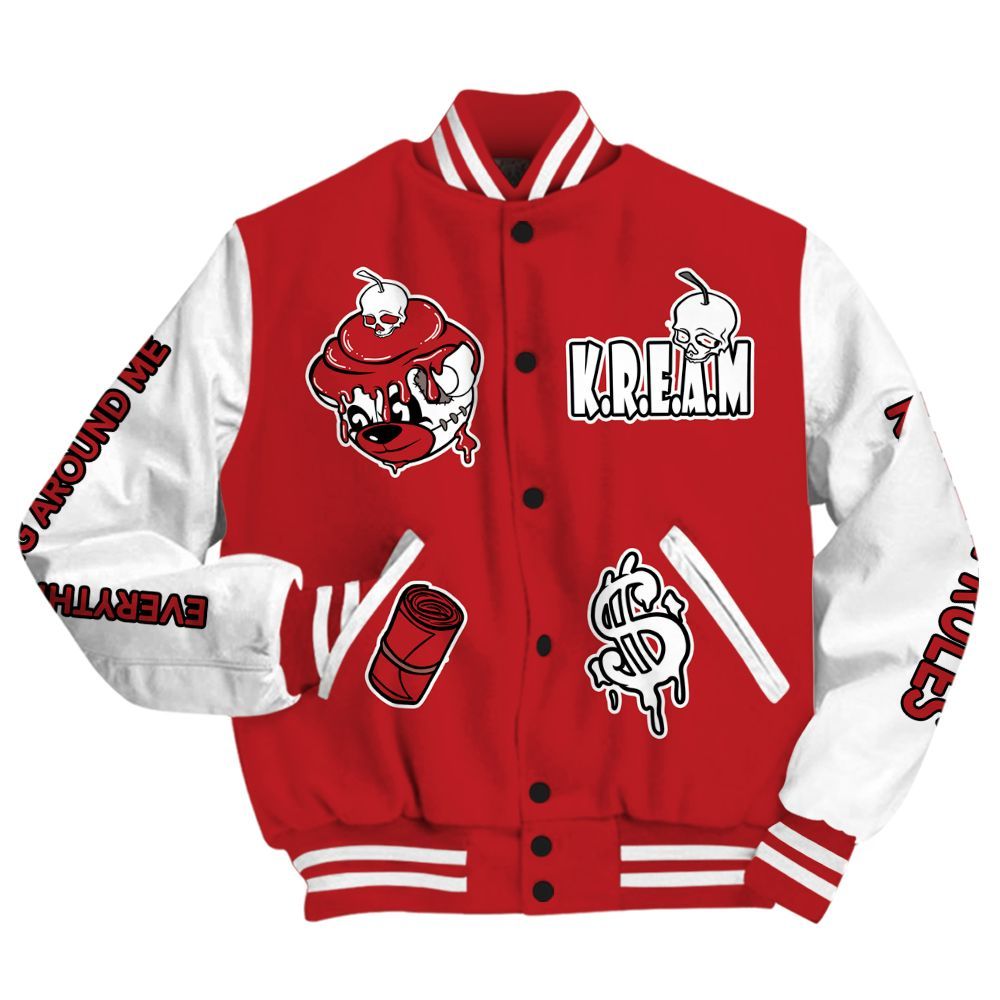 Varsity Jacket To Match Retro Cherry 12s - Loot Bear All Over Print