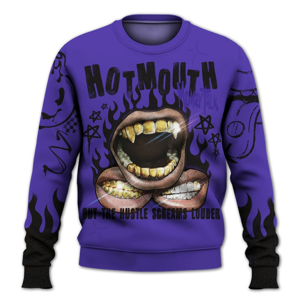 Sweatshirt To Match Field Purple 12s - Mouth Burning Street Style All Over Print