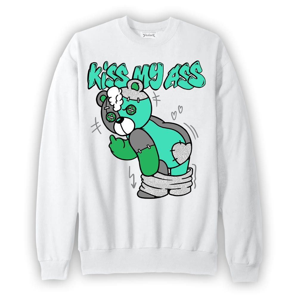 Sweatshirt To match Black Green Glow 3s Sweatshirt - Kiss My Hugz Graphic