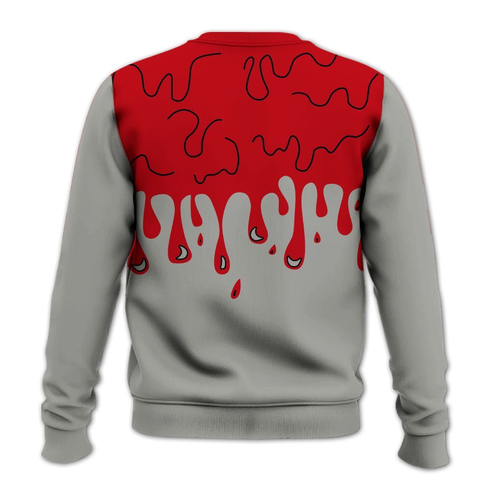 Sweatshirt To Match Air Griffey Max Gray Reds 1s - Snake Trust No One Drip All Over Print