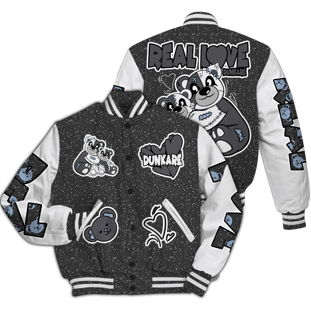 Varsity Jacket To Match Reverse Black White 6s - Sincere Fondness Bear All Over Print