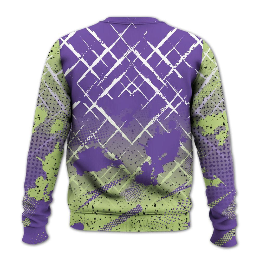 Sweatshirt To Match Canyon Purple 4s - Halftone Stand Business Dripping All Over Print
