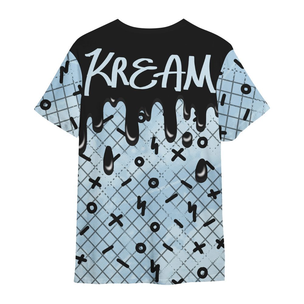 Shirt To Match Foamposite One Psychic Blue - Kream Kicks Rule Drip All Over Print