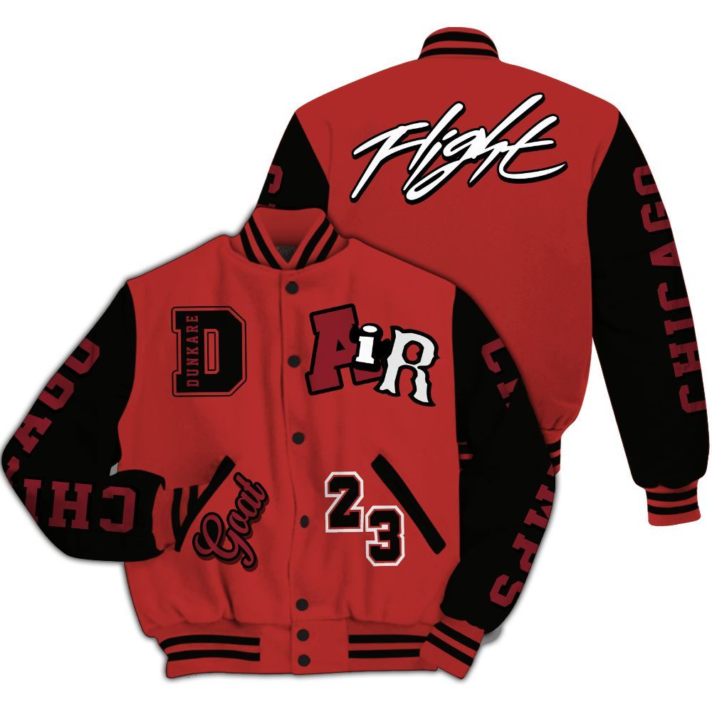 Varsity Jacket To Match Bred Reimagined 4s - AIR Number 23 GOAT All Over Print