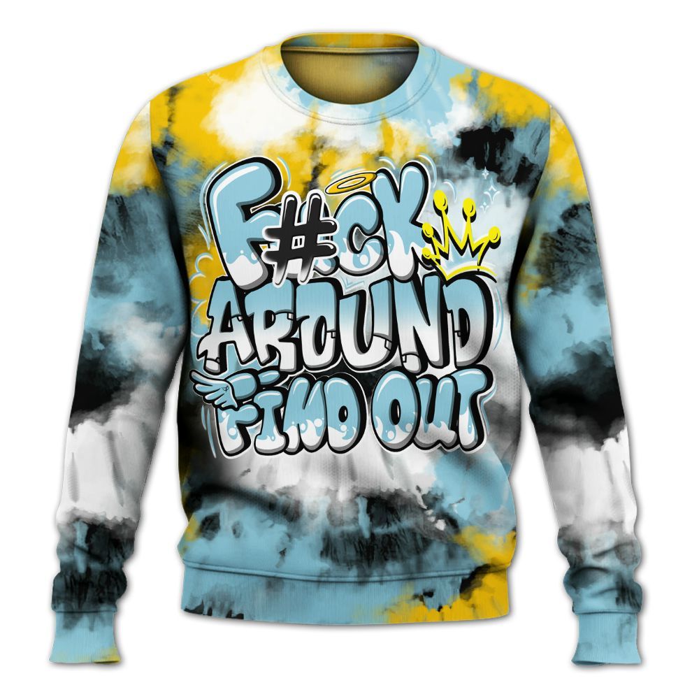 Sweatshirt To Match Dunk High Homer Simpson - Tie Dye FK Around Find Out All Over Print