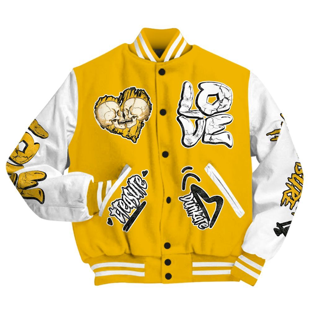 Varsity Jacket To Match Del Sol 13s - Skull Bear All Over Print