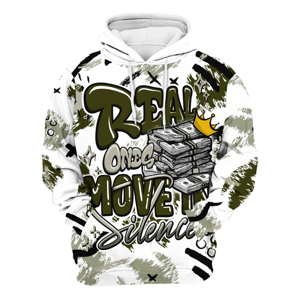Hoodie To Match Dunk Low Pale Ivory Cargo Khaki - Real Ones Move In Streetwear All Over Print