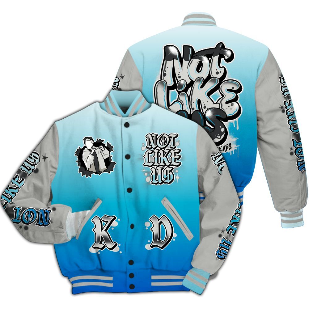 Varsity Jacket To Match Air Max One Block Down Blue - None Like Us Graphic All Over Print