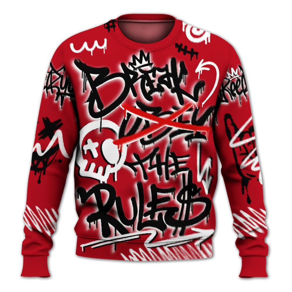 Sweatshirt To Match Bred Velvet 11s - Break Rules Streetwear All Over Print