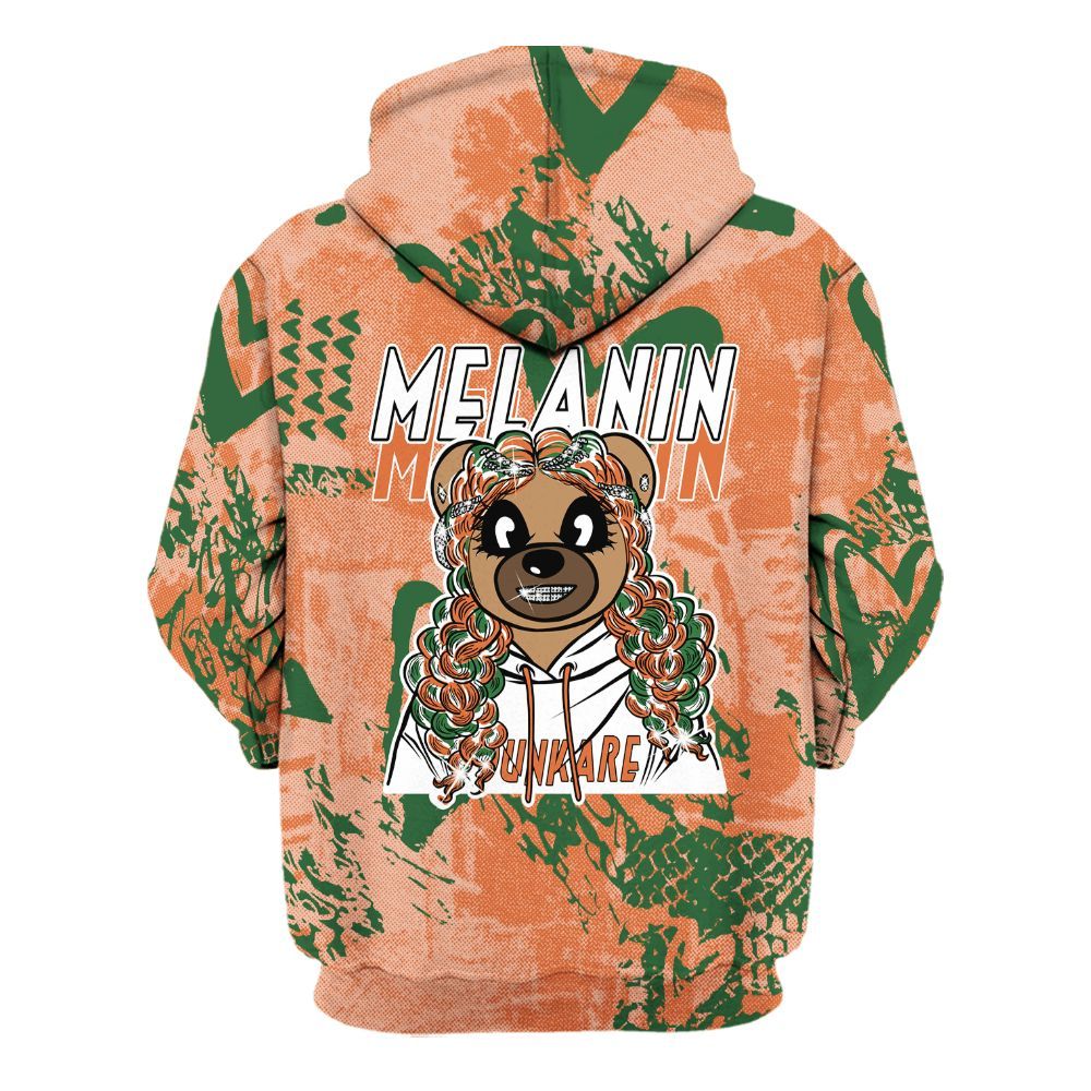 Hoodie To Match Low Miami 5s - Pigments Bear Heart Grunge All Over Print