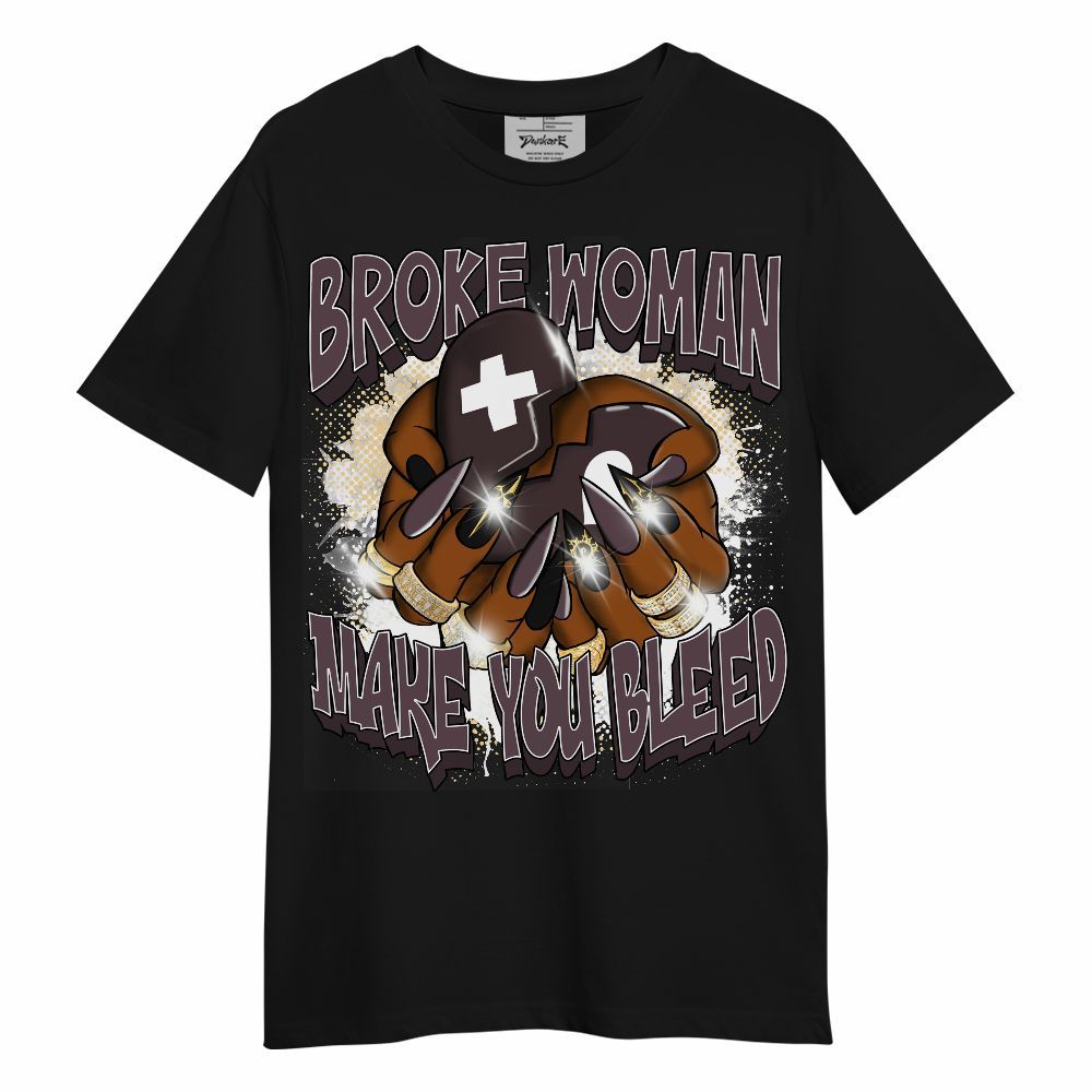 Shirt To Match AMM Black 3s - Broke Woman Heart Retro Unisex Shirt