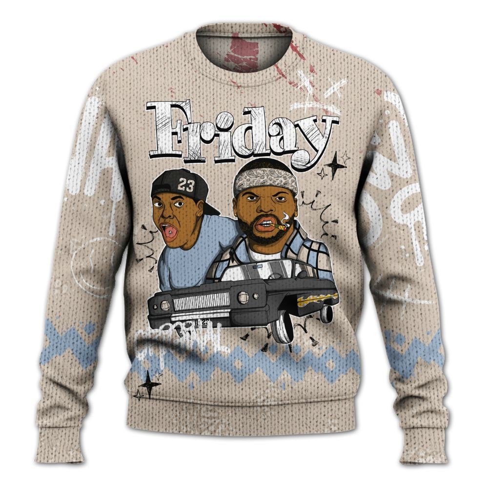 Sweater To Match Desert Sand 3s - Friday Sneaker Crayon Graphic