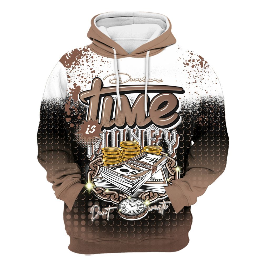 Hoodie To Match KD 4 Christmas - Halftone Time Is Money All Over Print