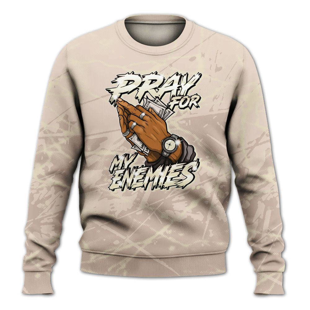 Sweatshirt To Match A Ma Maniere X Fossil Stone 4s - Prayed For Enemies Graphic All Over Print