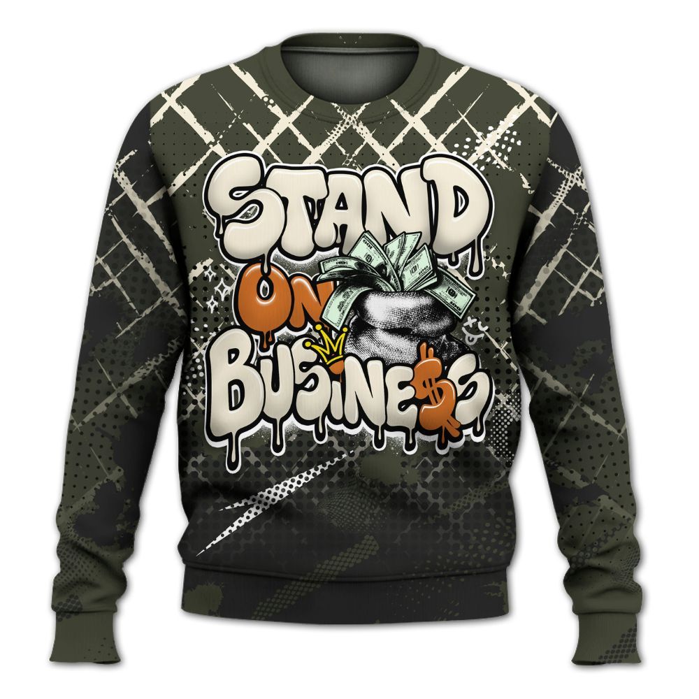 Sweatshirt To Match Retro Undefeated 4s - Halftone Stand Business Drip All Over Print