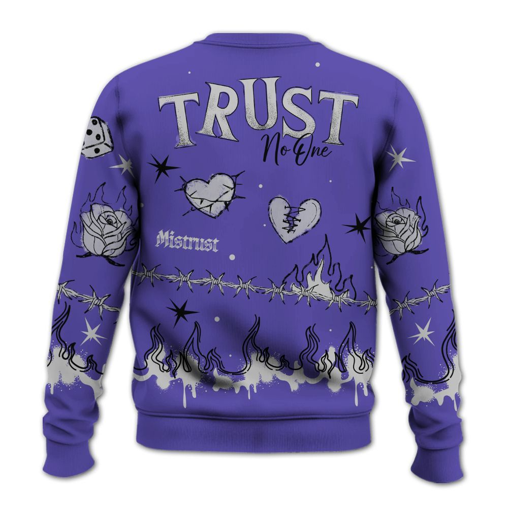 Sweatshirt To Match Retro Concord 5s - Trust No One Snake-Bite Doodle Crayon All Over Print