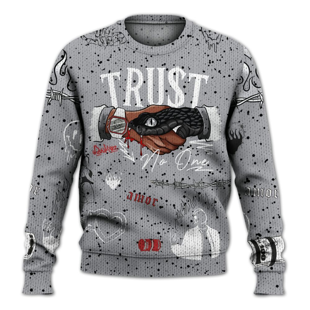Knitted Sweater To Match White Cement 4s - Snake Trust No One