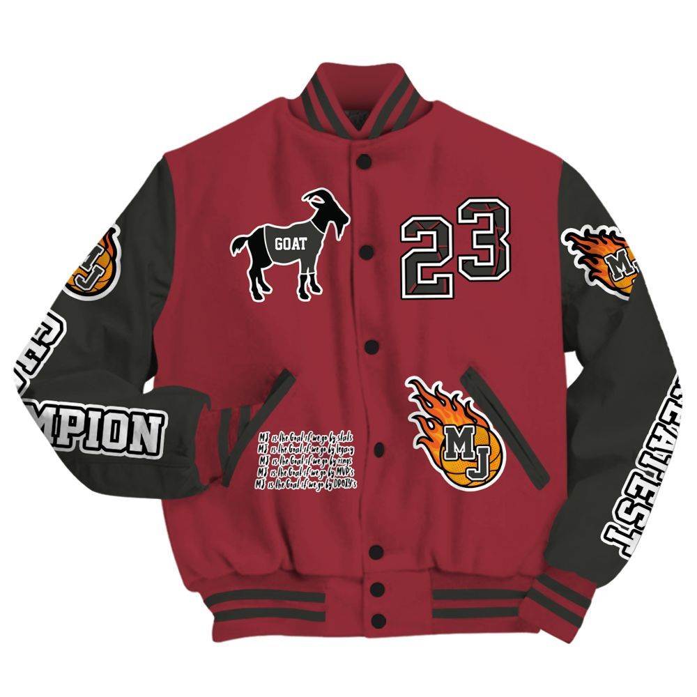 Varsity Jacket To Match Black Toe 14s - 23 G.0.A.T Jump Up Basketball All Over Print