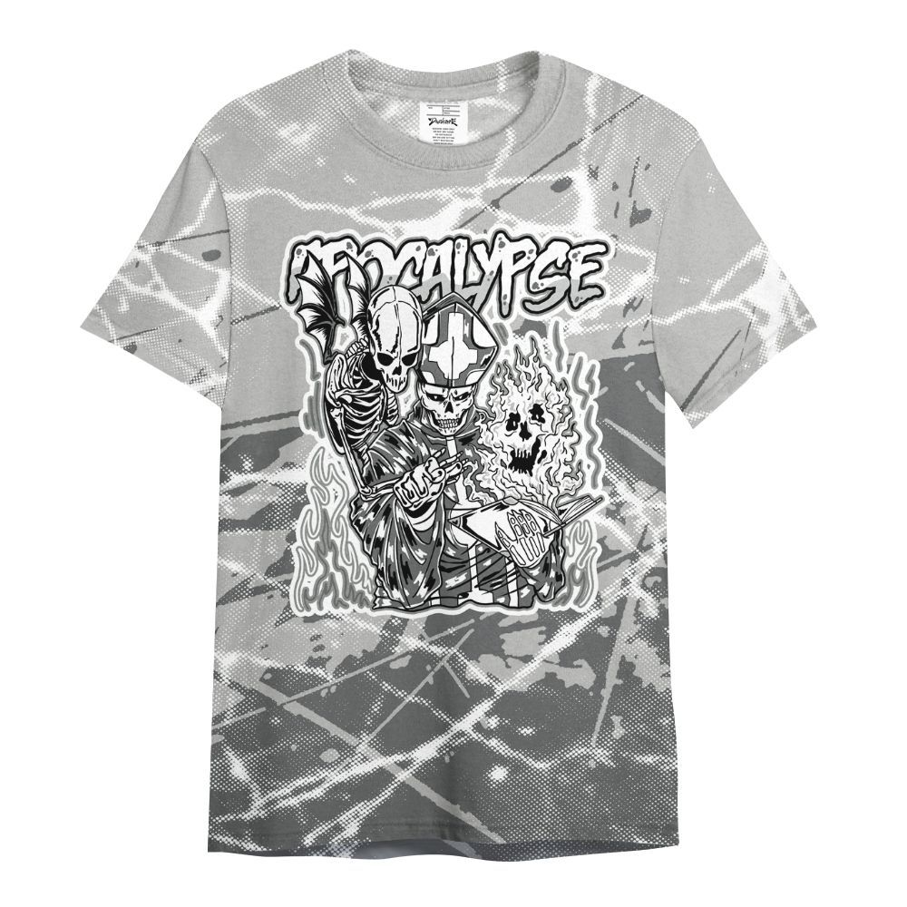 Shirt To Match Retro Wet Cement 4s - Apocalypse Skeleton Profound All Over Print