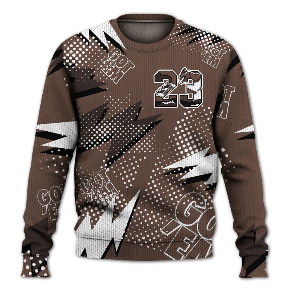 Knitted Sweater To Match Air Force 1 Low Escape - Custom Name Number 23 5s