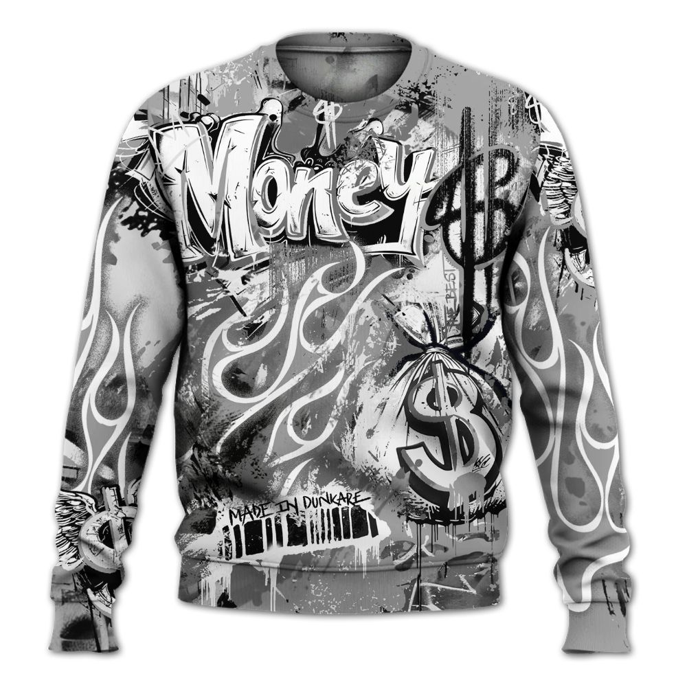 Sweatshirt To Match Black Wolf Grey 12s - The Best Money All Over Print