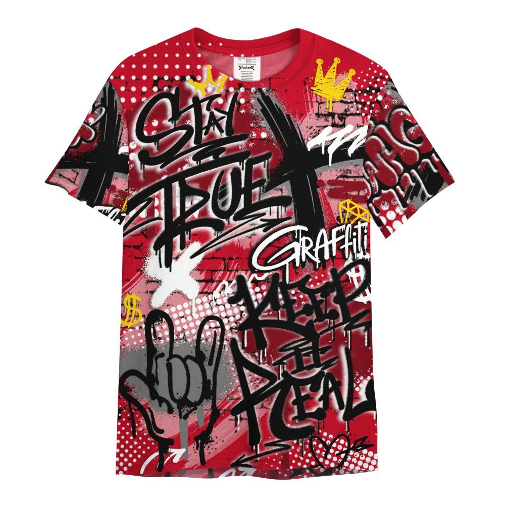 Shirt To Match Cortez GS Valentine's Day - True It Real Graffiti Streetwear All Over Print