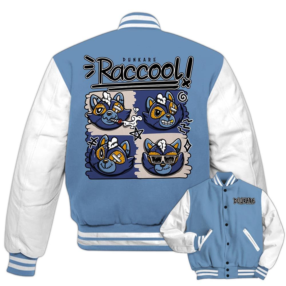 Varsity Jacket To Match High OG First In Flight 1s - Raccool Raccoon Varsity Jacket Unisex