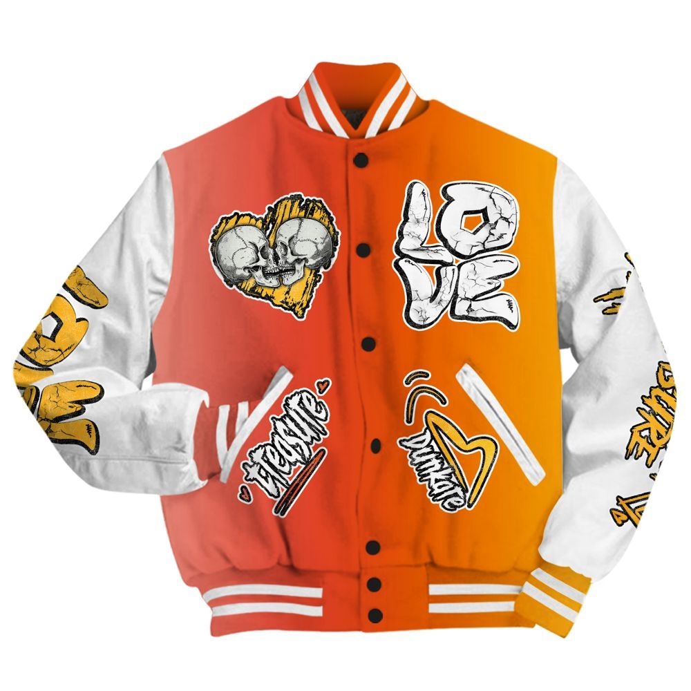 Varsity Jacket To Match Dunk High Candy Corn - Skull Bear All Over Print