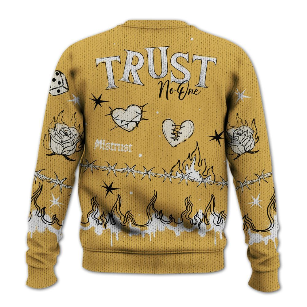 Knitted Sweater To Match Retro Light Ginger 14s - Trust No One Snake-Bite Doodle Crayon
