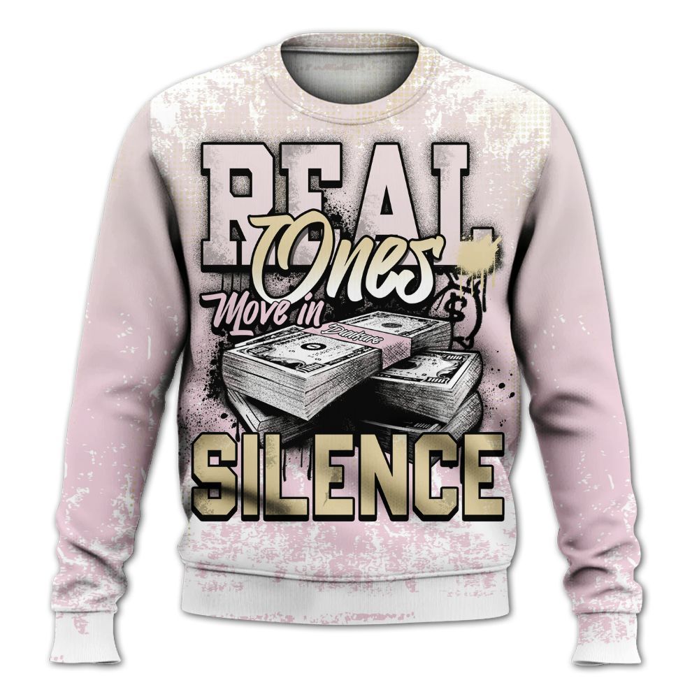 Sweatshirt To Match Denim Iced Carmine 4s - Move In Silence Money Street Retro All Over Print