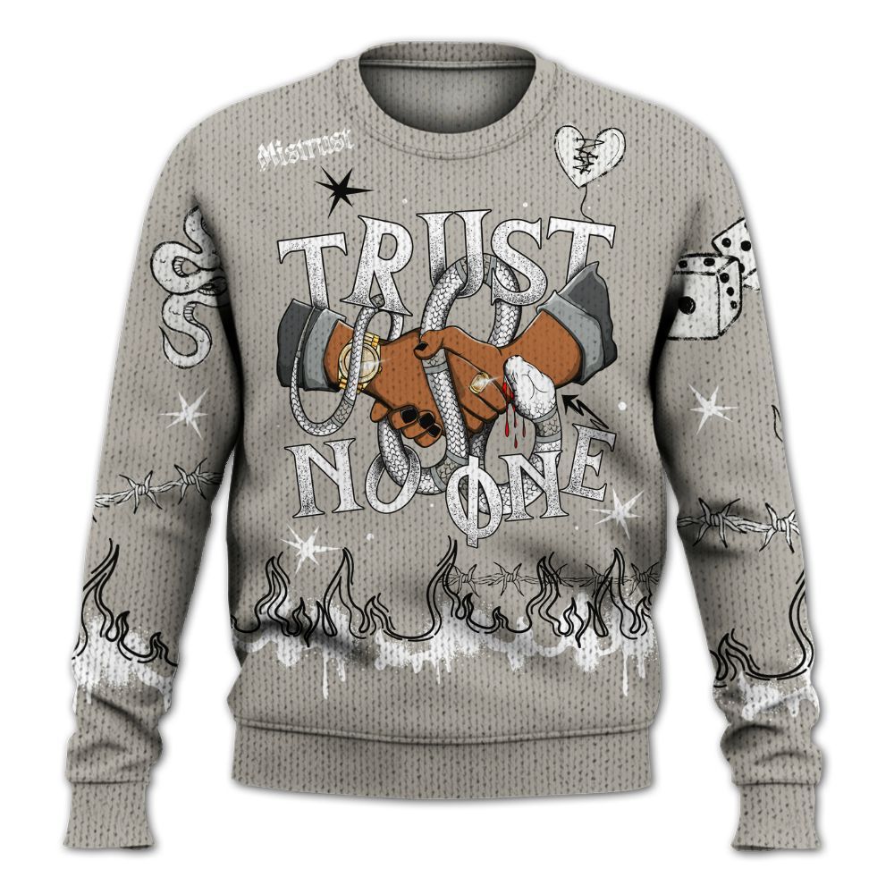 Knitted Sweater To Match Dunk Low Appears Oreo - Trust No One Snake-Bite Doodle Crayon