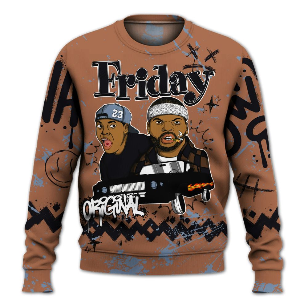 Sweatshirt To Match Air Foamposite Metallic Copper - Friday Sneaker Crayon All Over Print