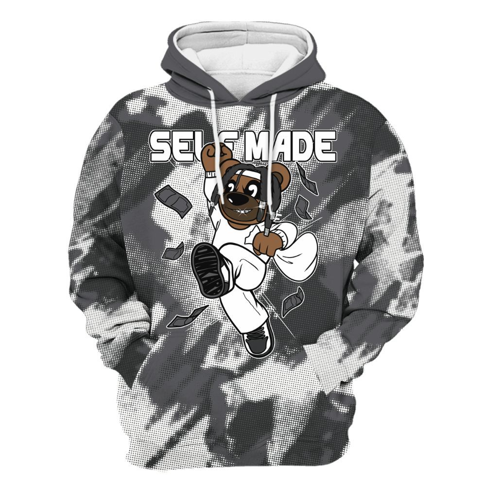 Hoodie To Match White Thunder 4s - Autonomous Bear Abstract Halftone All Over Print