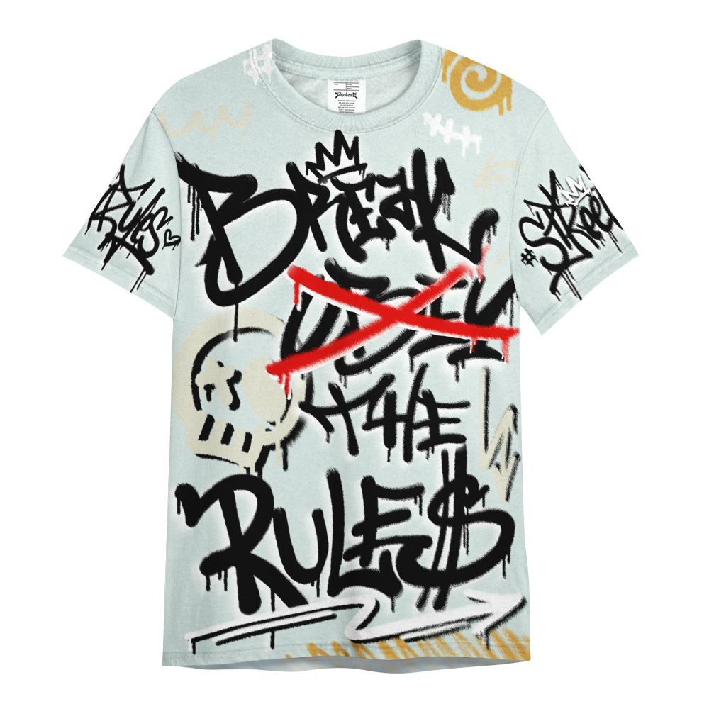 Shirt To Match Pure Platinum 4s - Break Rules Streetwear All Over Print