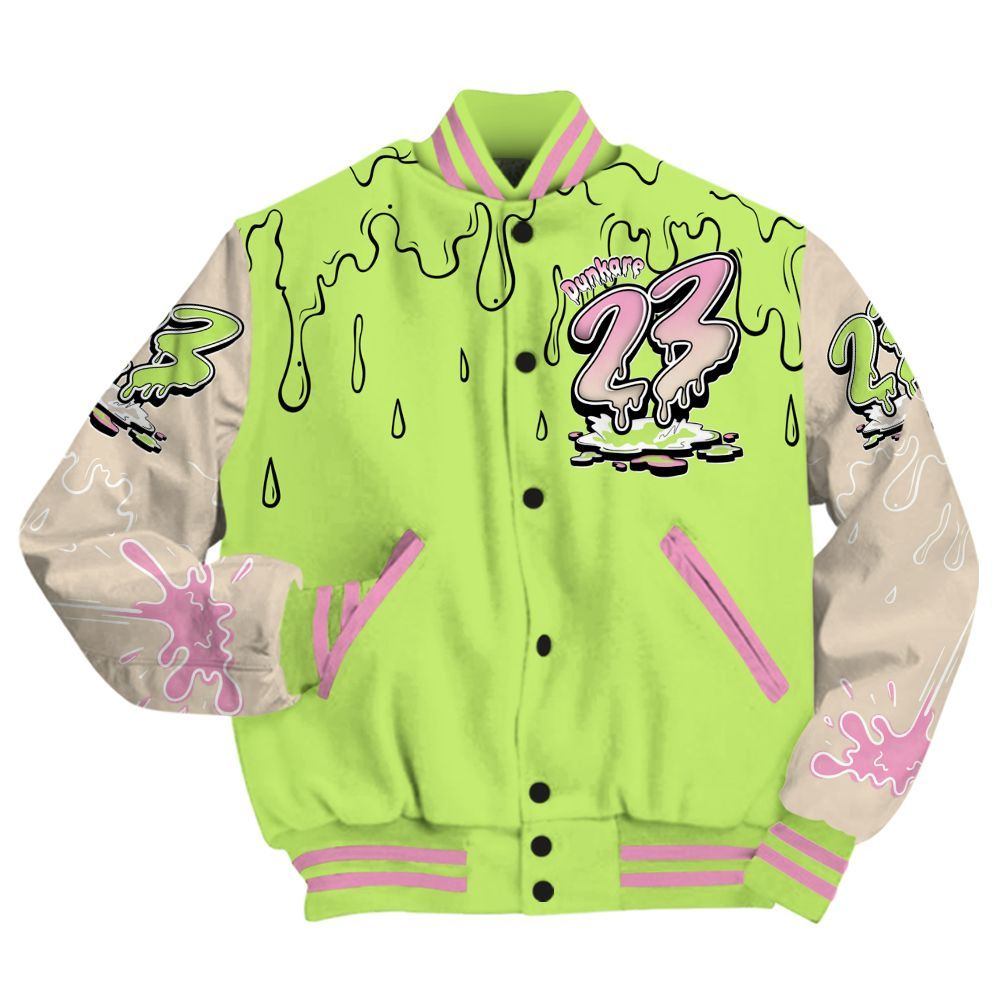 Varsity Jacket To Match Jack Black Night Silver - Custom Name 23 Drip Sludges All Over Print