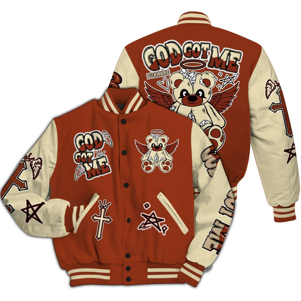 Varsity Jacket To Match Retro Eastside Golf 12s - Gods Guides Me Bear All Over Print
