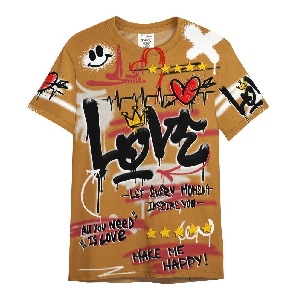 Shirt To Match Air Max Plus Sunset Swarovski - Happy Love Beats Graffiti Streetwear All Over Print