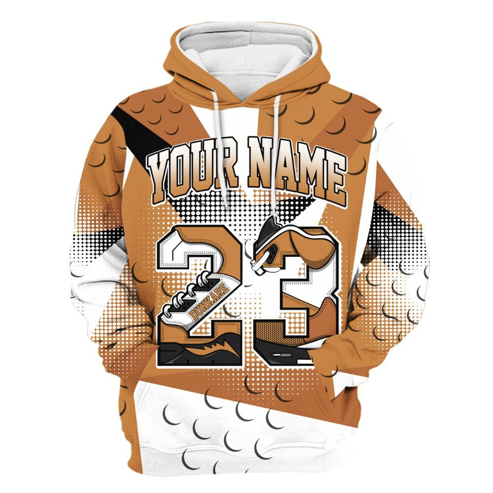 Hoodie To Match Dunk Low Nature Wheat Suede - Poly Custom Name Number 23 5s All Over Print