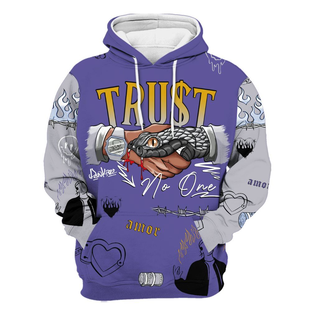 Hoodie To Match Lakeshow 4s - Snake Trust No One All Over Print