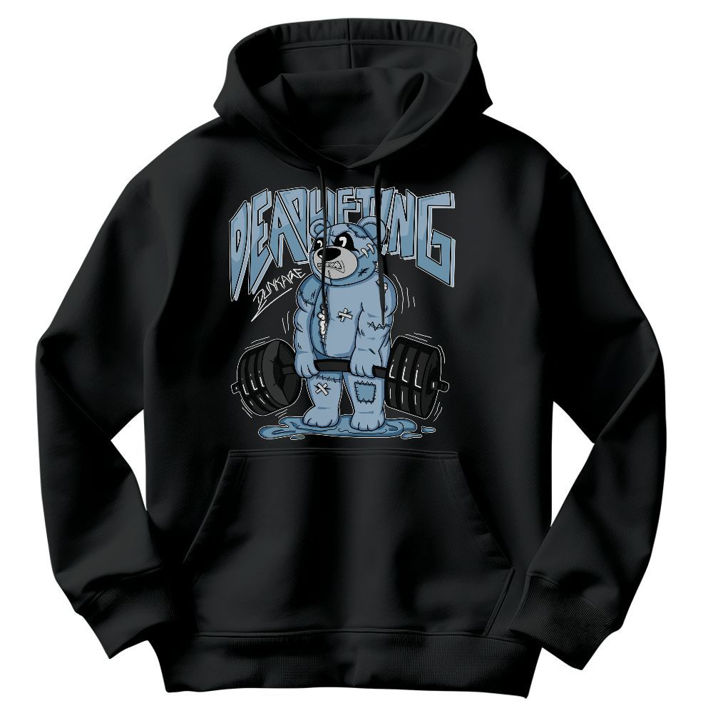 Sweatshirt To Match Mid Ice Blue 1s - Deadlifting Bear Graphic
