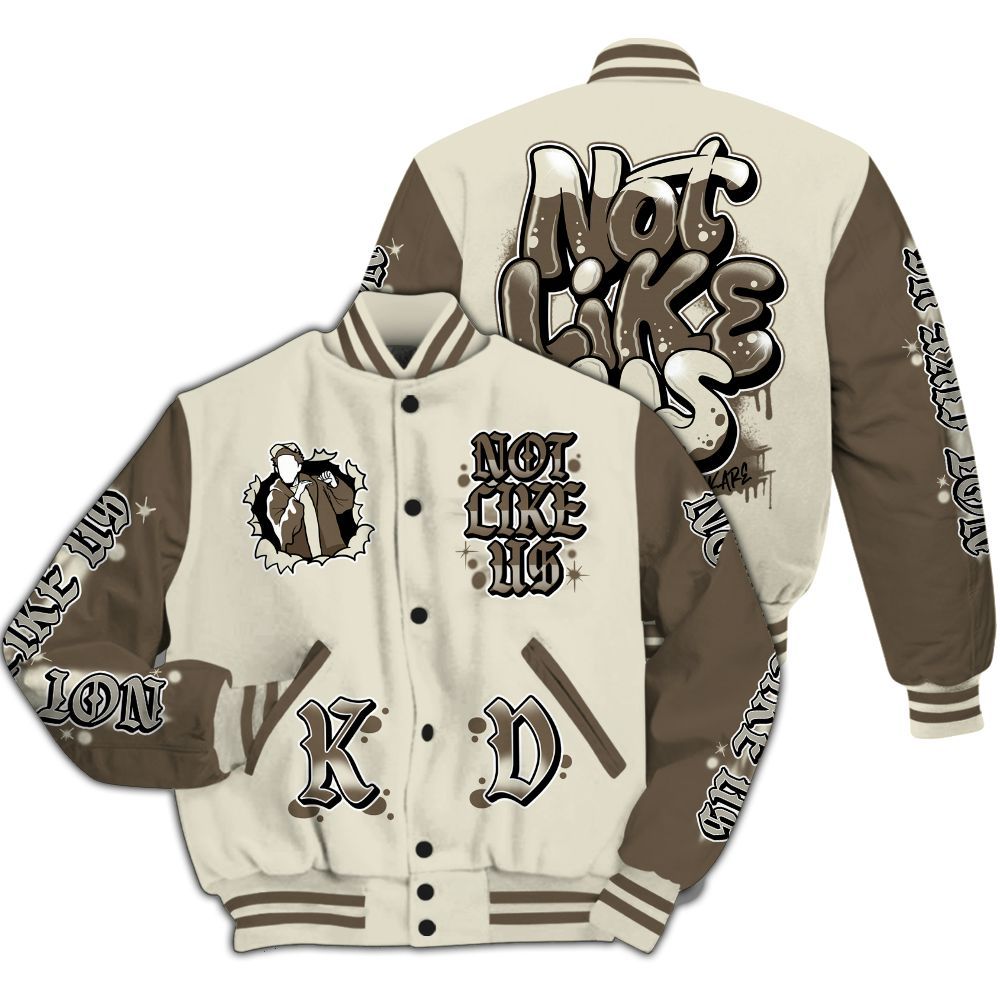 Varsity Jacket To Match Orewood Brown 3s - None Like Us Graphic All Over Print