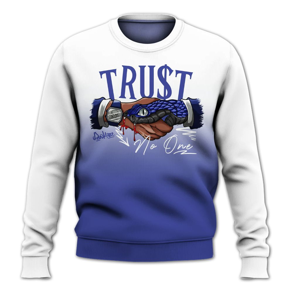 Sweatshirt To Match Shox TL Royal - Snake Trust No One Drip All Over Print