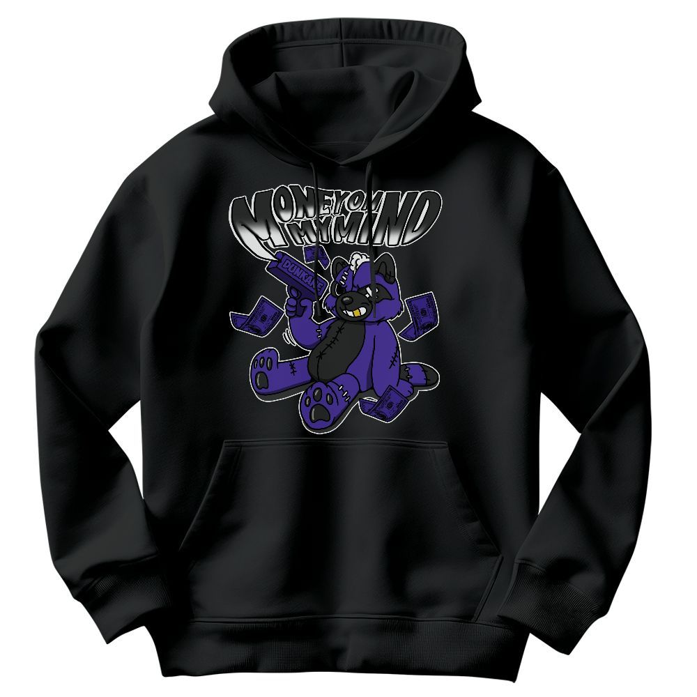 Sweatshirt To Match Field Purple 12s - Money On My Mind Raccoon Graphic