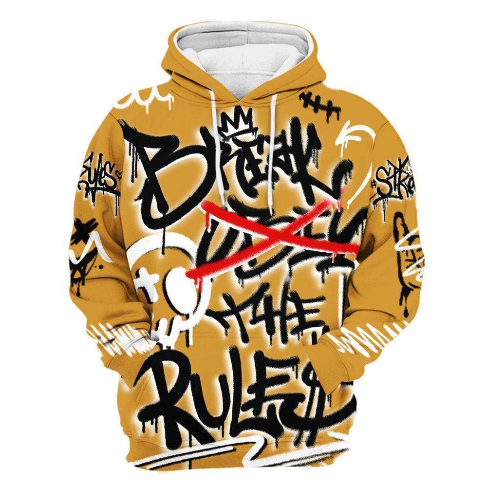 Hoodie To Match Dunk Low Wheat Pale Ivory - Break Rules Streetwear All Over Print