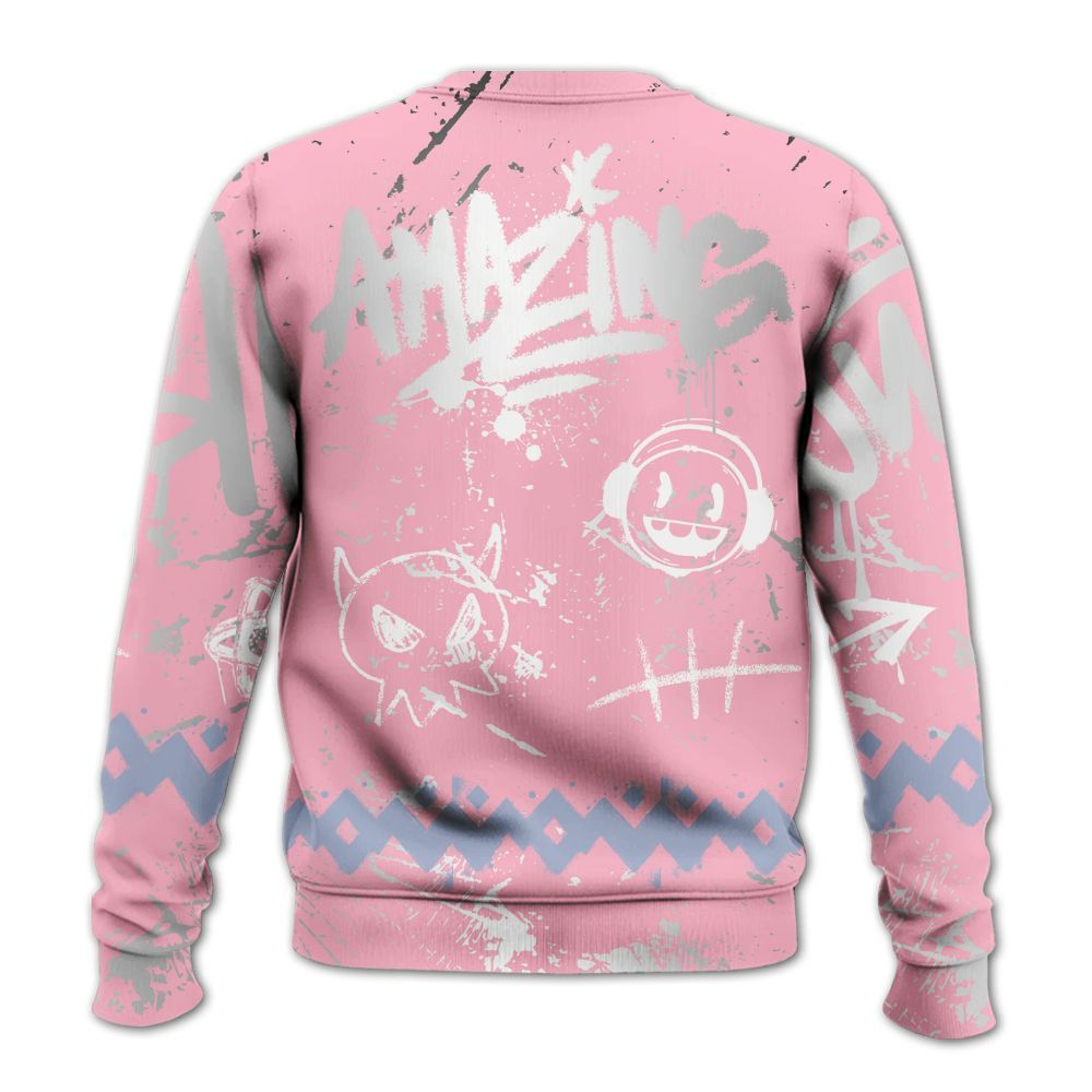 Sweatshirt To Match Retro 35th Anniversary 5s - Friday Sneaker Crayon All Over Print