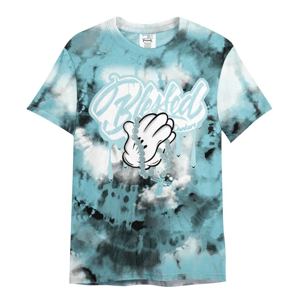 Shirt To Match Low Legend Blue 11s - God Blessed Tie Dye All Over Print