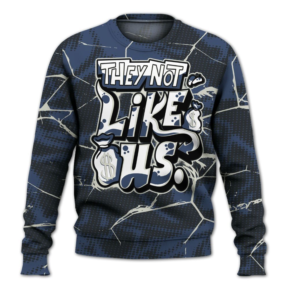 Sweatshirt To Match Diffused Blue 3s - Dislike Us Graphic All Over Print
